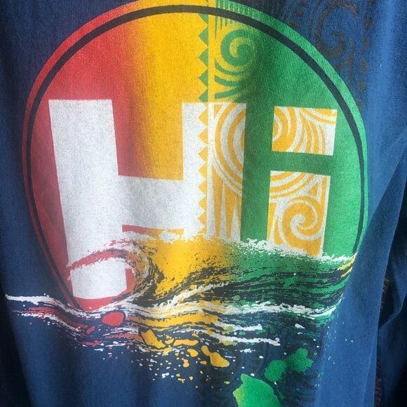 Hawaiian Legends Blue Long Sleeve Crewneck Shirt Size Medium - Picture 10 of 12